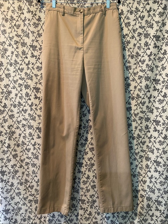 Lands' End Pants - Lands' End Women's Khaki Straight-Leg Trousers
